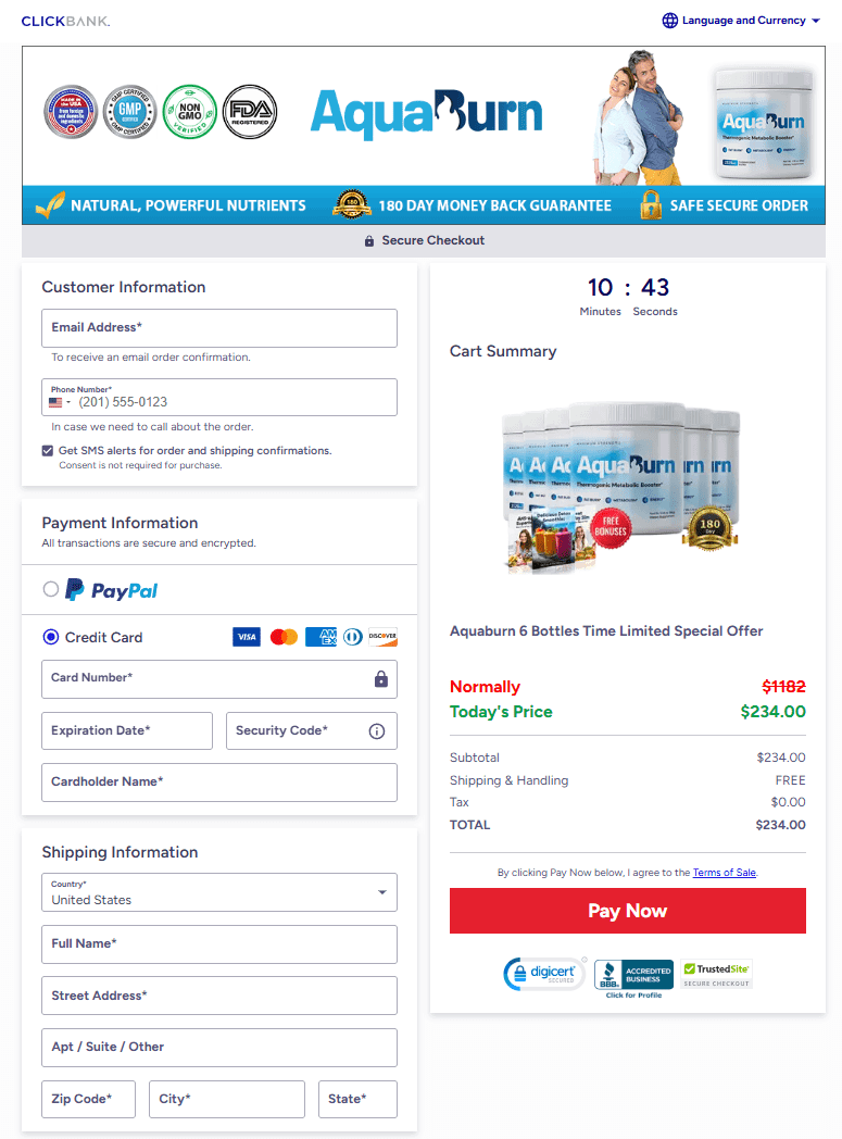 AquaBurn discount